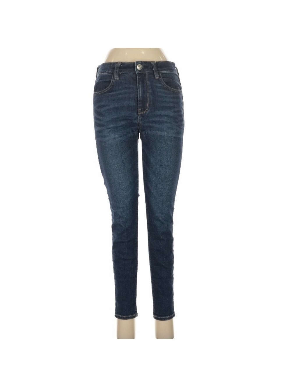 American Eagle Outfitters Women's Dark Wash Skinny Leg Cut Jeans Size 6 Short